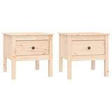 NNEVL Side Tables 2 pcs 50x50x49 cm Solid Wood Pine