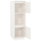 NNEVL Highboard White 38x35x117 cm Solid Wood Pine