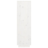 NNEVL Highboard White 38x35x117 cm Solid Wood Pine