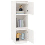NNEVL Highboard White 38x35x117 cm Solid Wood Pine
