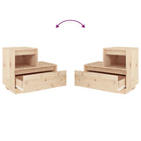 NNEVL Bedside Cabinets 2 pcs 60x34x51 cm Solid Wood Pine