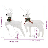 NNEVL Christmas Reindeers 2 pcs White 40 LEDs