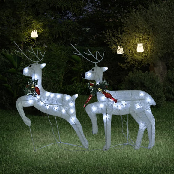 NNEVL Christmas Reindeers 2 pcs White 40 LEDs