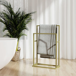 NNEVL Freestanding Towel Rack Gold 48x24x78.5 cm Iron
