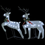 NNEVL Reindeer & Sleigh Christmas Decoration 100 LEDs Outdoor White
