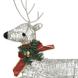 NNEVL Reindeer & Sleigh Christmas Decoration 140 LEDs Outdoor Gold