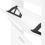 NNEVL Shoe Cabinet White 59x17x108 cm Engineered Wood