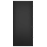 NNEVL Sideboard with 4 Drawers 60x30.5x71 cm Black