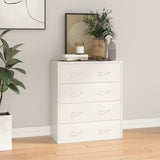 NNEVL Sideboard with 4 Drawers 60x30.5x71 cm High Gloss White