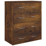 NNEVL Sideboard with 4 Drawers 60x30.5x71 cm Smoked Oak