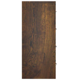 NNEVL Sideboard with 4 Drawers 60x30.5x71 cm Smoked Oak