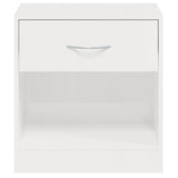 NNEVL Bedside Cabinets 2 pcs with Drawer High Gloss White