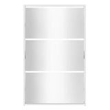 NNEVL Shoe Cabinet with Mirror 3-Layer High Gloss White 63x17x102.5 cm