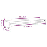 NNEVL Monitor Stand Grey Sonoma 100x24x13 cm Engineered Wood