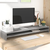 NNEVL Monitor Stand Grey Sonoma 100x24x13 cm Engineered Wood