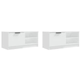 NNEVL TV Cabinets 2 pcs White 80x35x36.5 cm Engineered Wood