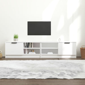 NNEVL TV Cabinets 2 pcs White 80x35x36.5 cm Engineered Wood
