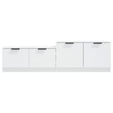 NNEVL TV Cabinet White 158.5x36x45 cm Engineered Wood
