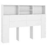 NNEVL Headboard Cabinet White 140 cm