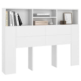 NNEVL Headboard Cabinet White 140 cm
