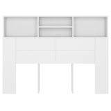 NNEVL Headboard Cabinet White 140 cm