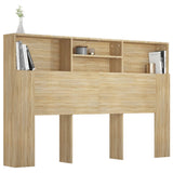 NNEVL Headboard Cabinet Sonoma Oak 160 cm