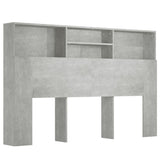 NNEVL Headboard Cabinet Concrete Grey 160x19x103.5 cm
