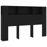 NNEVL Headboard Cabinet Black 160x18.5x104.5 cm