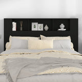NNEVL Headboard Cabinet Black 160x18.5x104.5 cm
