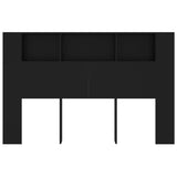 NNEVL Headboard Cabinet Black 160x18.5x104.5 cm