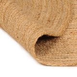 NNEVL Area Rug Braided Jute 180 cm Round