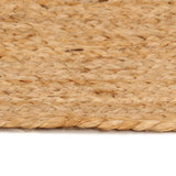 NNEVL Area Rug Braided Jute 180 cm Round