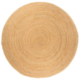 NNEVL Area Rug Braided Jute 210 cm Round