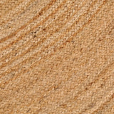 NNEVL Area Rug Braided Jute 210 cm Round