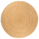 NNEVL Area Rug Braided Jute 240 cm Round