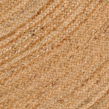 NNEVL Area Rug Braided Jute 240 cm Round