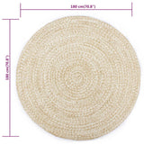 NNEVL Handmade Rug Jute White and Brown 180 cm