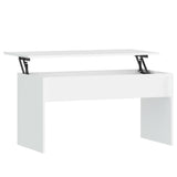 NNEVL Coffee Table White 102x50.5x52.5 cm Engineered Wood