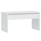 NNEVL Coffee Table White 102x50.5x52.5 cm Engineered Wood
