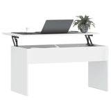 NNEVL Coffee Table White 102x50.5x52.5 cm Engineered Wood