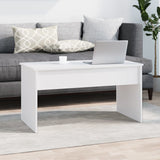 NNEVL Coffee Table White 102x50.5x52.5 cm Engineered Wood