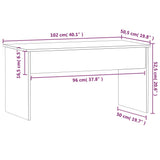 NNEVL Coffee Table White 102x50.5x52.5 cm Engineered Wood