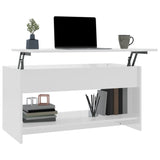NNEVL Coffee Table High Gloss White 102x50x52.5 cm Engineered Wood