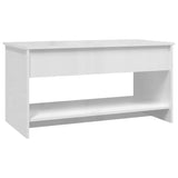 NNEVL Coffee Table High Gloss White 102x50x52.5 cm Engineered Wood