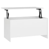 NNEVL Coffee Table White 102x55.5x52.5 cm Engineered Wood