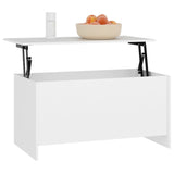 NNEVL Coffee Table White 102x55.5x52.5 cm Engineered Wood