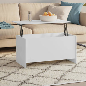NNEVL Coffee Table White 102x55.5x52.5 cm Engineered Wood