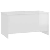 NNEVL Coffee Table High Gloss White 102x55.5x52.5 cm Engineered Wood