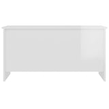 NNEVL Coffee Table High Gloss White 102x55.5x52.5 cm Engineered Wood