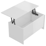 NNEVL Coffee Table High Gloss White 102x55.5x52.5 cm Engineered Wood